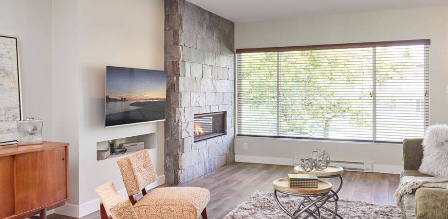 Mid-Century Vancouver Bungalow Renovation with Floor to Ceiling Fireplace