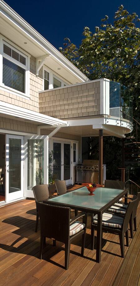 enjoy dining al fresco after exterior renovationf to this north vancouver home
