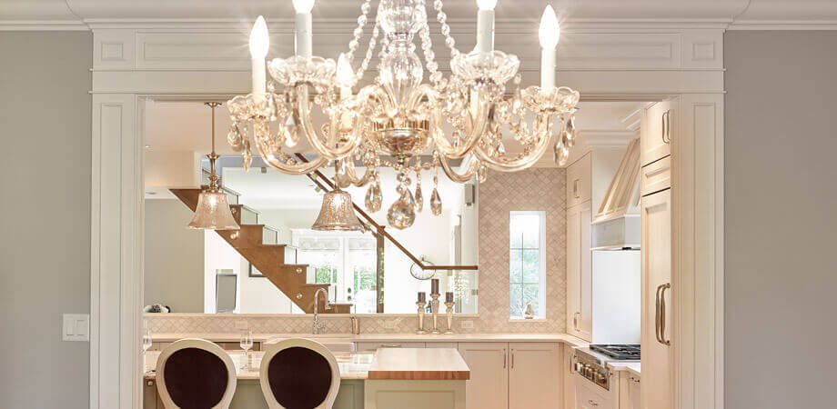 Chandelier Detail and Dining Room