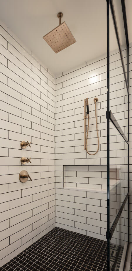 Industrial Grid Shower by TQ Construction