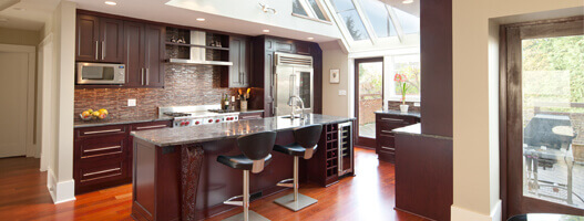 feature image for chocolate cherry wood kitchen renovation in Vancouver