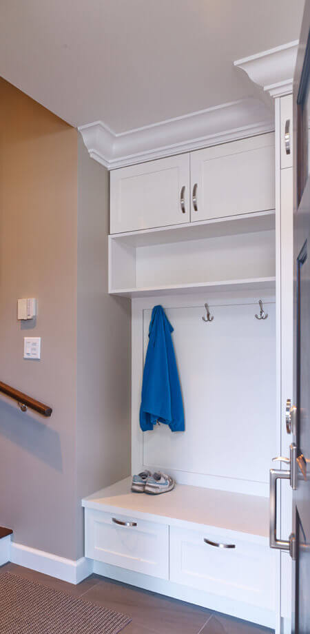 port coquitlam spruce renovation entry way mudroom cabinetry