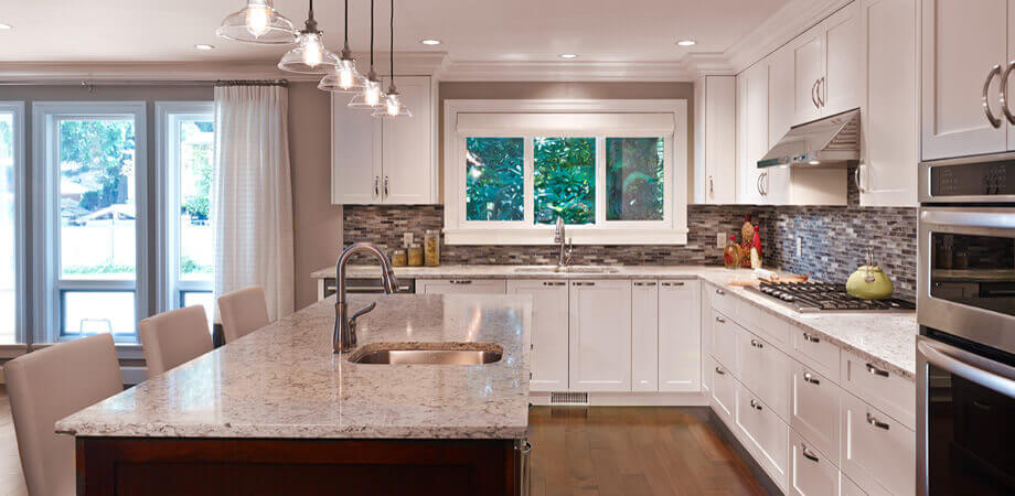 port coquitlam spruce renovation transitional design kitchen contrasting colours