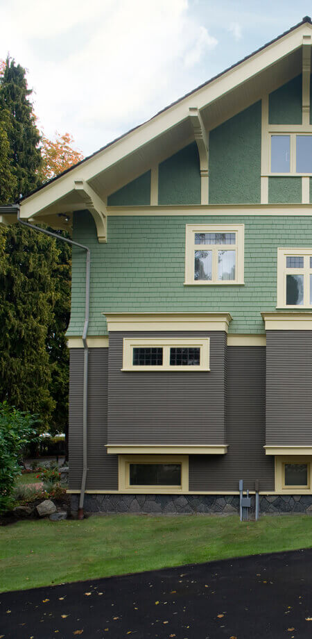heritage home exterior renovation with historic vancouver colour scheme